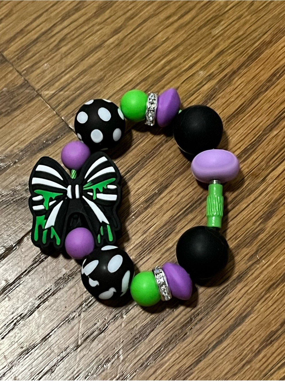 New Handmade Halloween themed Beaded Tumbler Stanley cup charm backpack Bracelet
